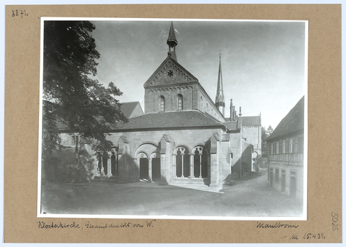 Vorschaubild Maulbronn: ehem. Zisterzienserkloster, Kirche von Westen mit Paradies